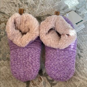 Pacos Purple Knit Slippers